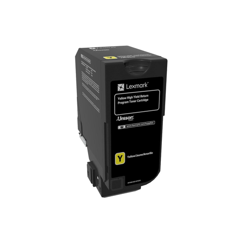 T&oacute;ner lexmark cs725de alto rendimiento 12mil p&aacute;ginas color amarillo