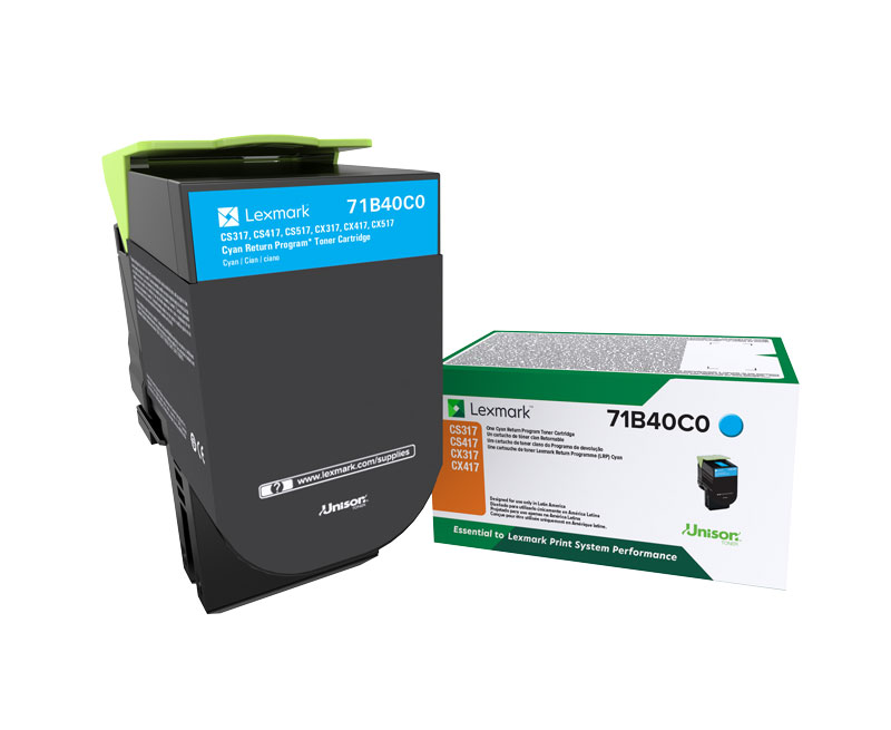 TONER LEXMARK CYAN ALTO RENDIMIENTO CS317/CX317/CS417/CX417 - Vista 2