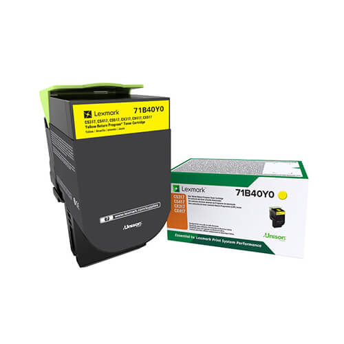 Toner lexmark amarillo alto rendimiento cs317/cx317/cs417/cx