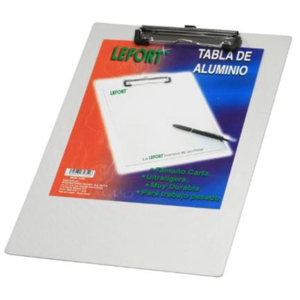 Tabla lefort aluminio con clip metálico carta