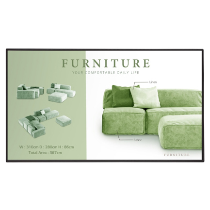 Pantalla lg 55" 55um5n 3840x2160 uhd 24 hours 7 days 500 nits