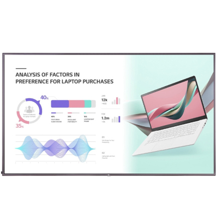 Pantalla LG 75UH5J de 75 pulgadas 3840 x 2160 UHD 24 Hours 7 Days 500 nits