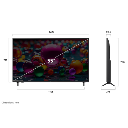 Televisor LG 55" UHD AI UA8050 4K Smart TV 2025 Magic Remote A7 GEN8 - Vista 6