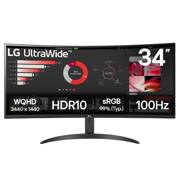 Monitor LG 34 pulgadas Curvo UltraWide QHD VA 3440x1440 100Hz HDMI DP 1 year de garantia - Vista 8