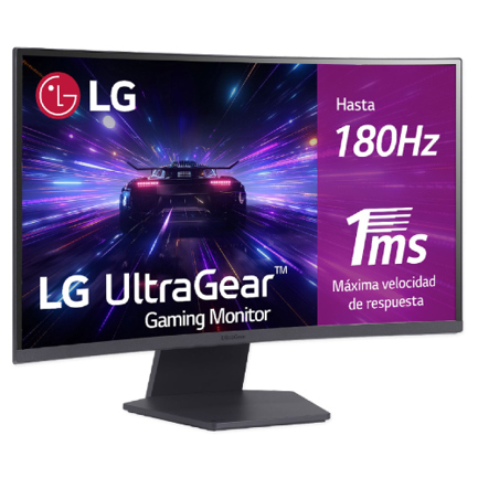 Monitor lg ultragear 27 " qhd 2560 x 1440 va display curvo 180hz 1ms gtg amd freesync