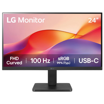 Monitor lg 24 pulgadas curvo 24u421a  fhd 100hz  hdmi usd tipo c