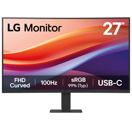 Monitor lg 27 pulgadas curvo 27u421a  fhd 100hz  hdmi usd tipo c