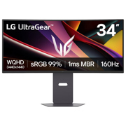 Monitor LG 34" UltraGear Curvo WQHD 3440x1440 Panel VA Antirreflejo 160Hz Negro - Vista 3