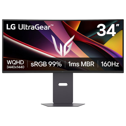 Monitor LG 34" UltraGear Curvo WQHD 3440x1440 Panel VA Antirreflejo 160Hz Negro