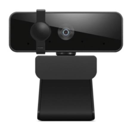 Cámara web lenovo essential fhd 1080p 2 micrófonos integrados visión 95° usb color negro