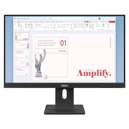 Monitor lenovo thinkvision e24-40 led 23.8" 1920x1080 full hd 100hz hdmi/displayport negro