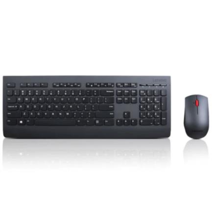 Kit teclado y mouse lenovo profesional inal&aacute;mbrico 1600 dpi color negro