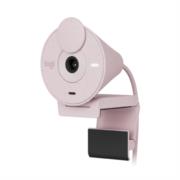 Cámara web logitech brio 300 1080p usb-c con corrección iluminación automática micrófono color rosa