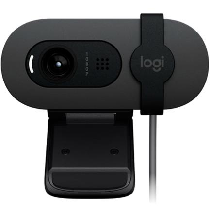 Cámara web logitech brio 100 rtl full hd 1080p micrófono integrado conectividad usb color grafito