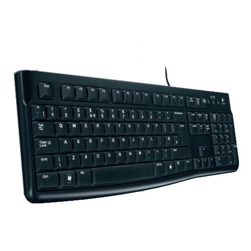 Teclado Logitech K120 Negro USB Antisalpicaduras - MAS RECIO