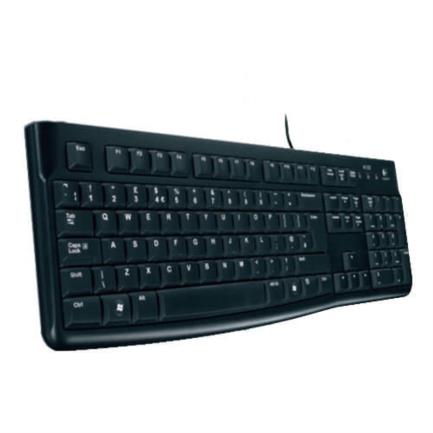 Teclado Logitech K120 Negro USB Antisalpicaduras