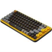 Teclado Logitech POP KEYS Inalámbrico con Función Emojis Personalizables Blast Color Amarillo-Negro - Vista 6