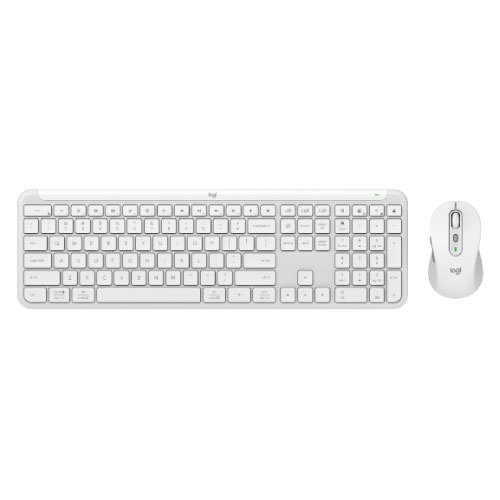 Kit teclado y mouse logitech mk950 inalambrico off white