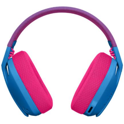 Aud&iacute;fonos logitech gaming g435 inal&aacute;mbricos micr&oacute;fono lightspeed color azul-frambuesa