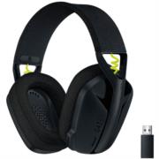 Audífonos logitech gaming g435 inalámbricos micrófono lightspeed color negro-amarillo