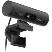 Cámara web logitech brio 500 fhd resolución 1080p corrección iluminación encuadre automático color grafito