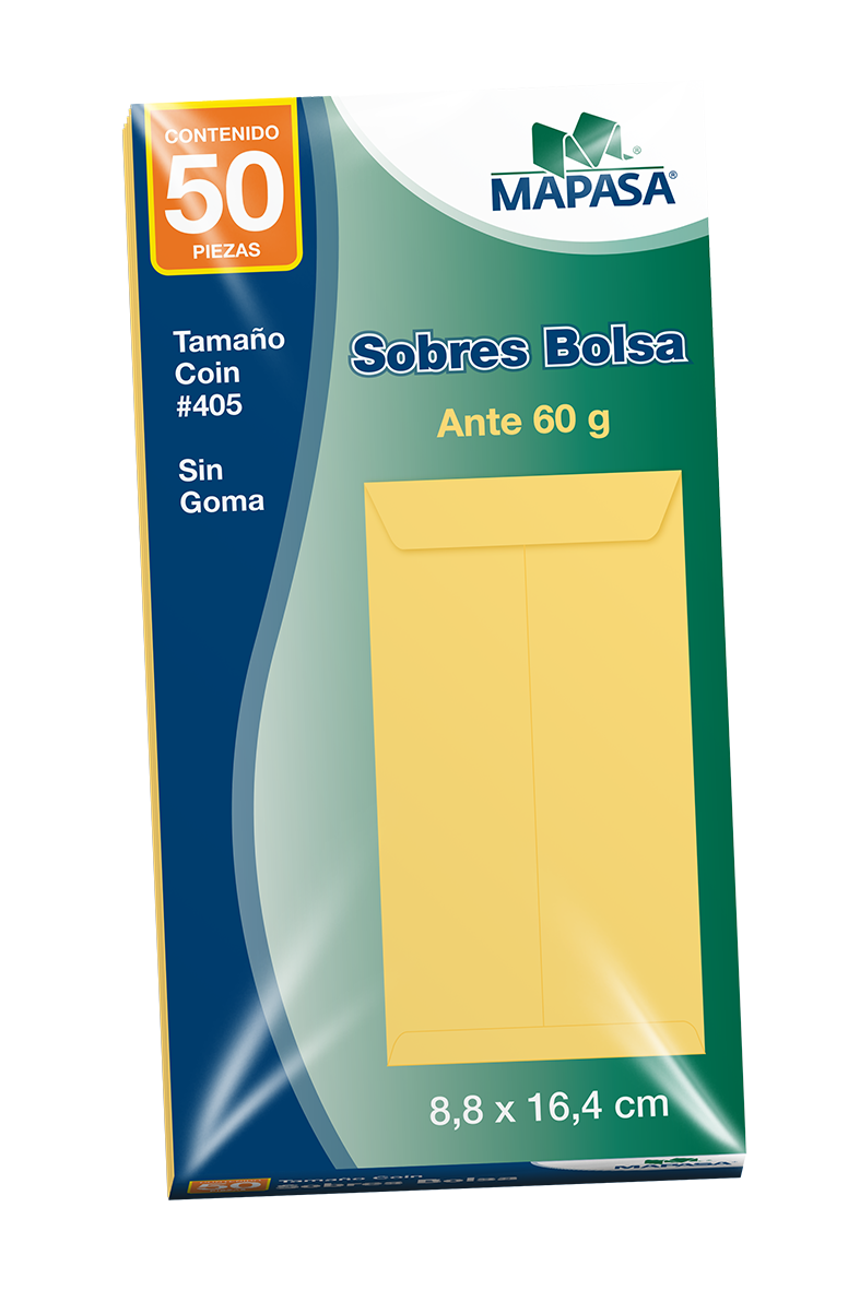 Sobre COIN Ante Mpasa 42KG Pegue al Centro Solapa Engomada 8.8x16.4cm 20 Pqte C/50 Sobres c/u - Vista 2