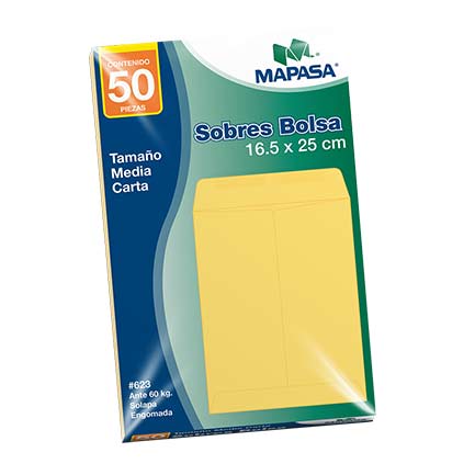 Sobre bolsa mapasa 1/2 cta ante 60kg 10 bolsas c/50