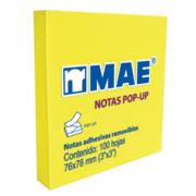 Notas Adhesivas Mae Pop-UP 3x3 Amarillo Neón 100H C/12 - Vista 3