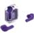 Audífonos Inalámbricos Perfect Choice TWS Estuche Transparente ClearBeat con Indicador de Carga Color Morado - Vista 9