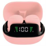 Audífonos inalámbricos perfect choice tws mini tiny beats con indicador de carga color rosa