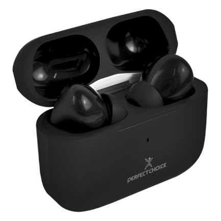 Audifonos perfect choice tws enc carga inalambrica nesh - negro