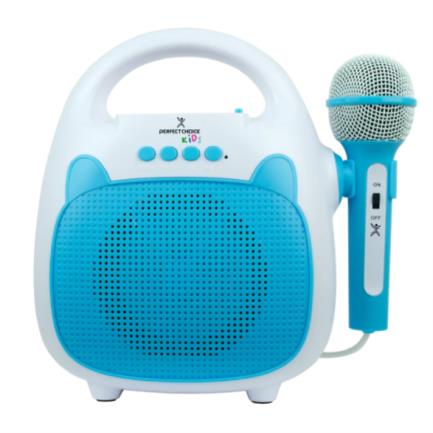 Karaoke perfect choice sing portátil inalámbrico bluetooth para niños color azul-blanco