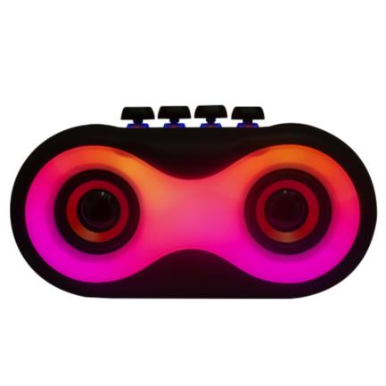 Bocina perfect choice owty led rgb con teclas mec&aacute;nicas color negro