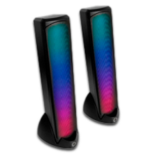 Bocinas gamer perfect choice rgb bluetooth 3.5mm est&eacute;reo 2.0 color negro