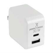 Adaptador de Corriente Perfect Choice 30W Carga Rápida Puertos USB C+A Blanco - Vista 11
