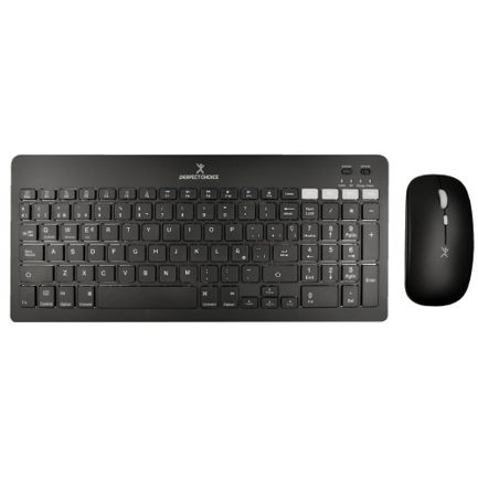 Kit perfect choice teclado+ratón 2.4ghz+bluetooth recargable usb-c/usb-a zebrary negro