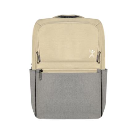 Mochila para laptop 15.6" sunset - taupe con gris.
