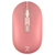 MOUSE RECARGABLE PERFECT CHOICE 2.4GHZ+BT CLIC SILENCIOSO COLORI - ROSA - Vista 2