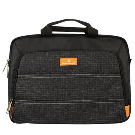 Portafolio perfect choice glitch para laptop 15.6" color negro