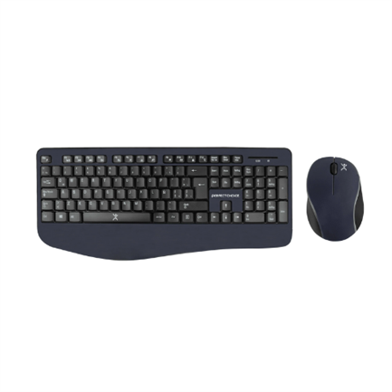 Kit teclado y mouse perfect choice inal&aacute;mbrico ergon&oacute;mico color negro