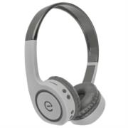 Audífonos perfect choice easy line on-ear bluetooth radio fm lector tarjeta microsd color gris