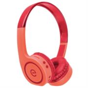 Audífonos perfect choice easy line on-ear bluetooth radio fm lector tarjeta microsd color coral
