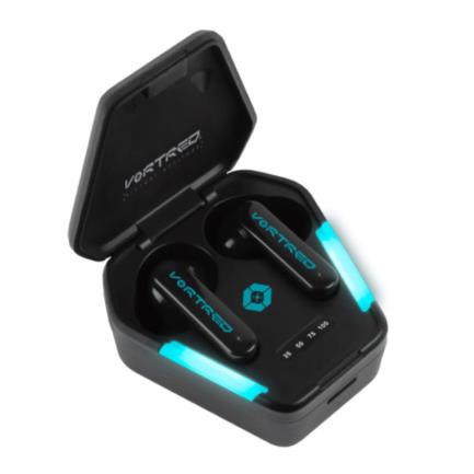 Aud&iacute;fonos gaming vortred war inal&aacute;mbricos tws bluetooth color negro