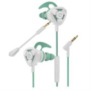 Audífonos gamer perfect choice easy line storm micrófono desmontable 3.5mm color blanco-verde