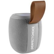 Bocina perfect choice novel drum inalámbrica bluetooth tws rgb color gris