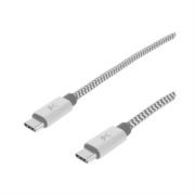 Cable usb perfect choice tipo c a tipo c trenzado 1m color gris
