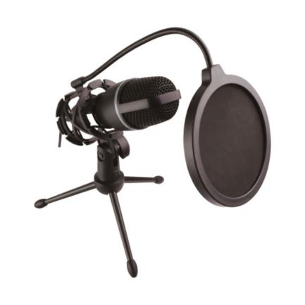 Micrófono perfect choice noise barrier alámbrico 3.5mm con filtro y tripié color negro