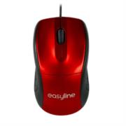 Mouse Easy Line Óptico Alámbrico USB 1200dpi Color Rojo - Vista 8