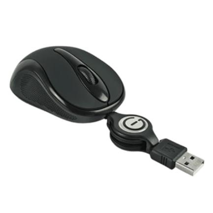 Mini mouse easy line Óptico retr&aacute;ctil al&aacute;mbrico 1000dpi color negro