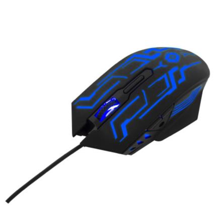 Mouse vortred legacy gamer alámbrico 6d 6 botones rgb rainbow color negro